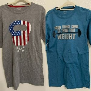 Gym Graphic T Shirts (2 pack)